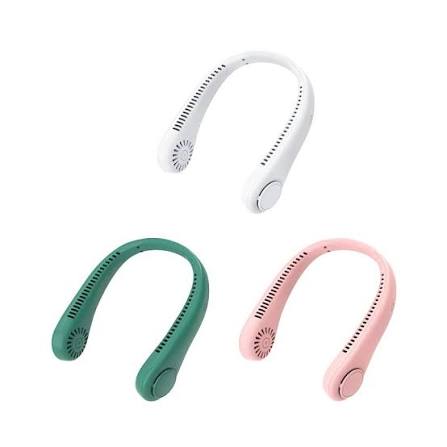 Portable Neck Fan, Hands Free Bladeless Fan, Operated Wearable Personal Fan, Leafless, Rechargeable, Headphone Design, USB Powered Desk Fan,3 Speeds