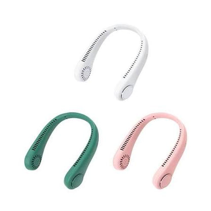 Portable Neck Fan, Hands Free Bladeless Fan, Operated Wearable Personal Fan, Leafless, Rechargeable, Headphone Design, USB Powered Desk Fan,3 Speeds