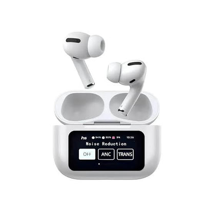 A9 PRO Wireless Bluetooth Earbuds - Digital Display, ANC + ENC, Wireless Charging