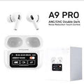 A9 PRO Wireless Bluetooth Earbuds - Digital Display, ANC + ENC, Wireless Charging
