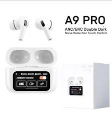 A9 PRO Wireless Bluetooth Earbuds - Digital Display, ANC + ENC, Wireless Charging