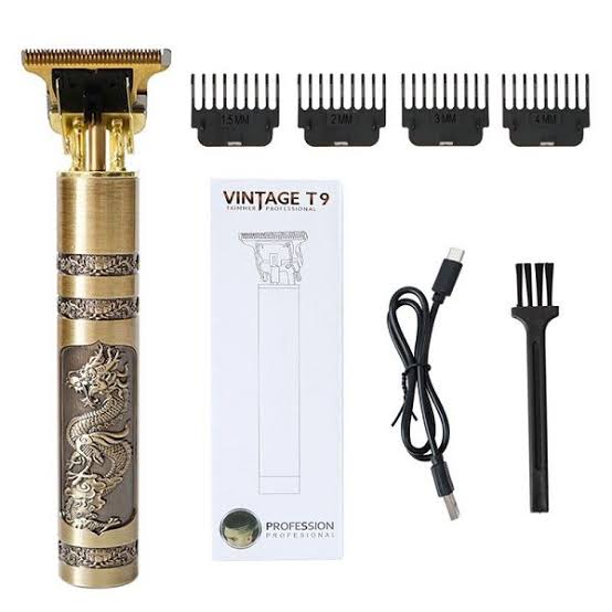 T9 Trimmer for Men Original | Beard Trimmer Rechargeable Cordless | Shaving Machine For Men | Professional Electric Hair Trimmer | Hair Cutting Machine Metal Body Grooming Kit | T9 Vintage Trimmer
