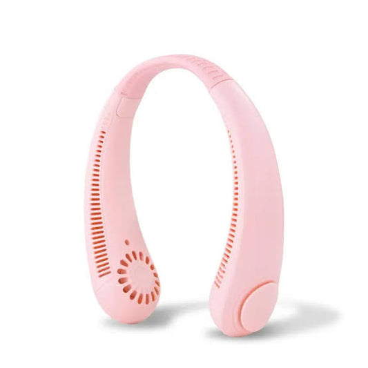 Portable Neck Fan, Hands Free Bladeless Fan, Operated Wearable Personal Fan, Leafless, Rechargeable, Headphone Design, USB Powered Desk Fan,3 Speeds